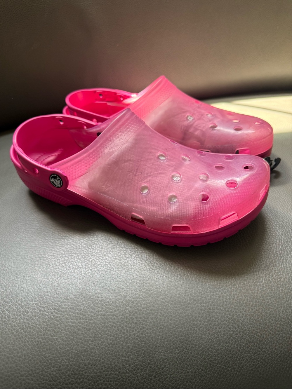 Crocs Classic Translucent Clog - Candy Pink Size Men’s 11 / Women’s 12 Unisex